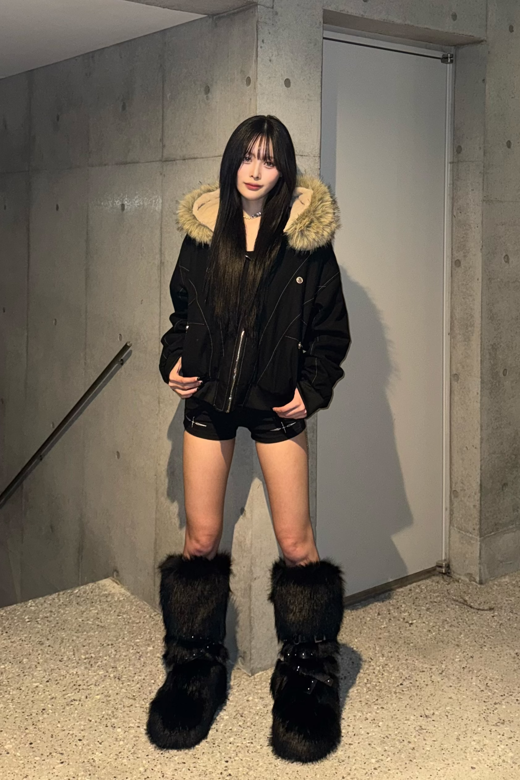 Bloom bIg fur jacket ZC30066