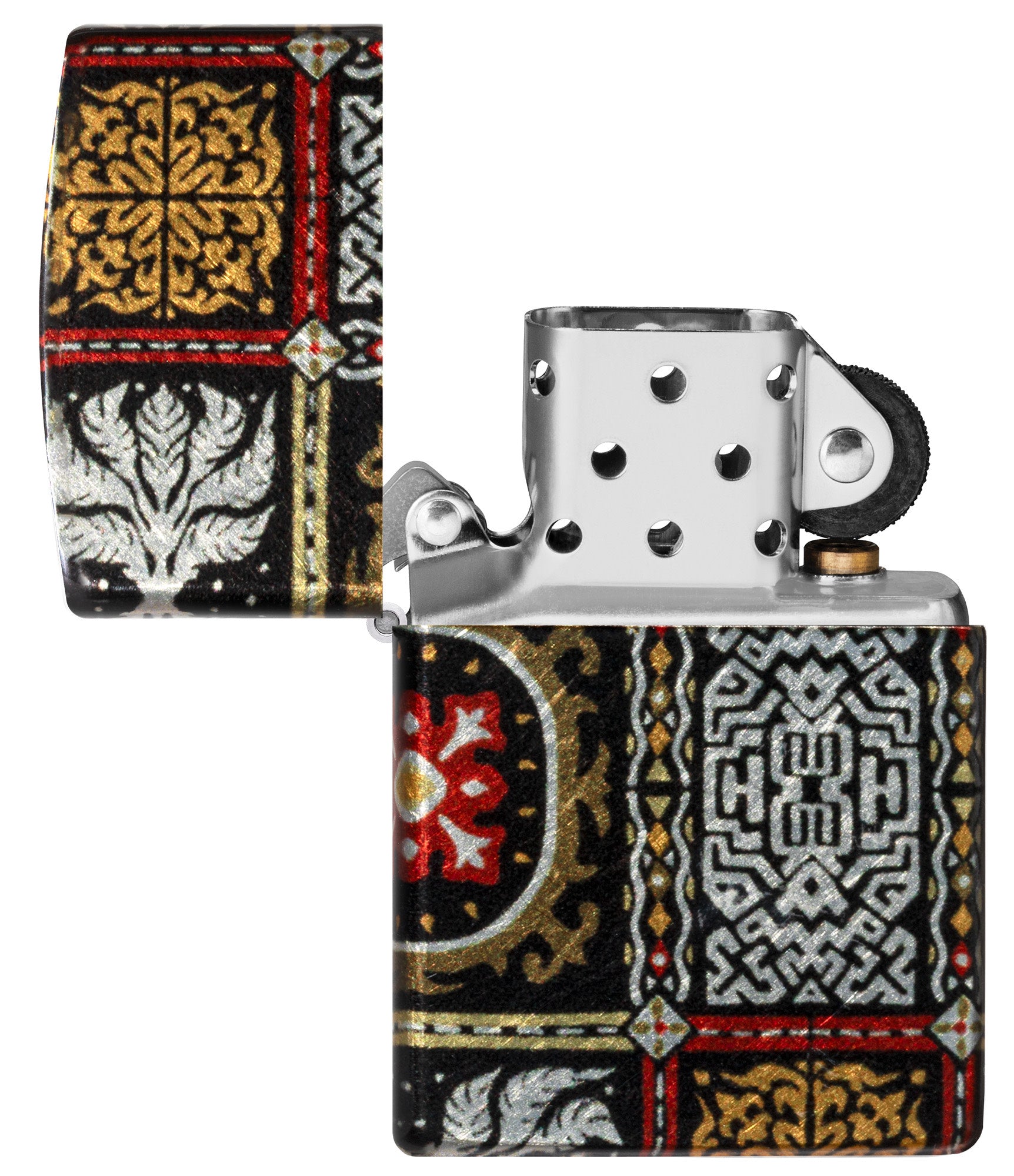 Zippo Tapestry Pattern Design 540 Tumbled Chrome Windproof Lighter