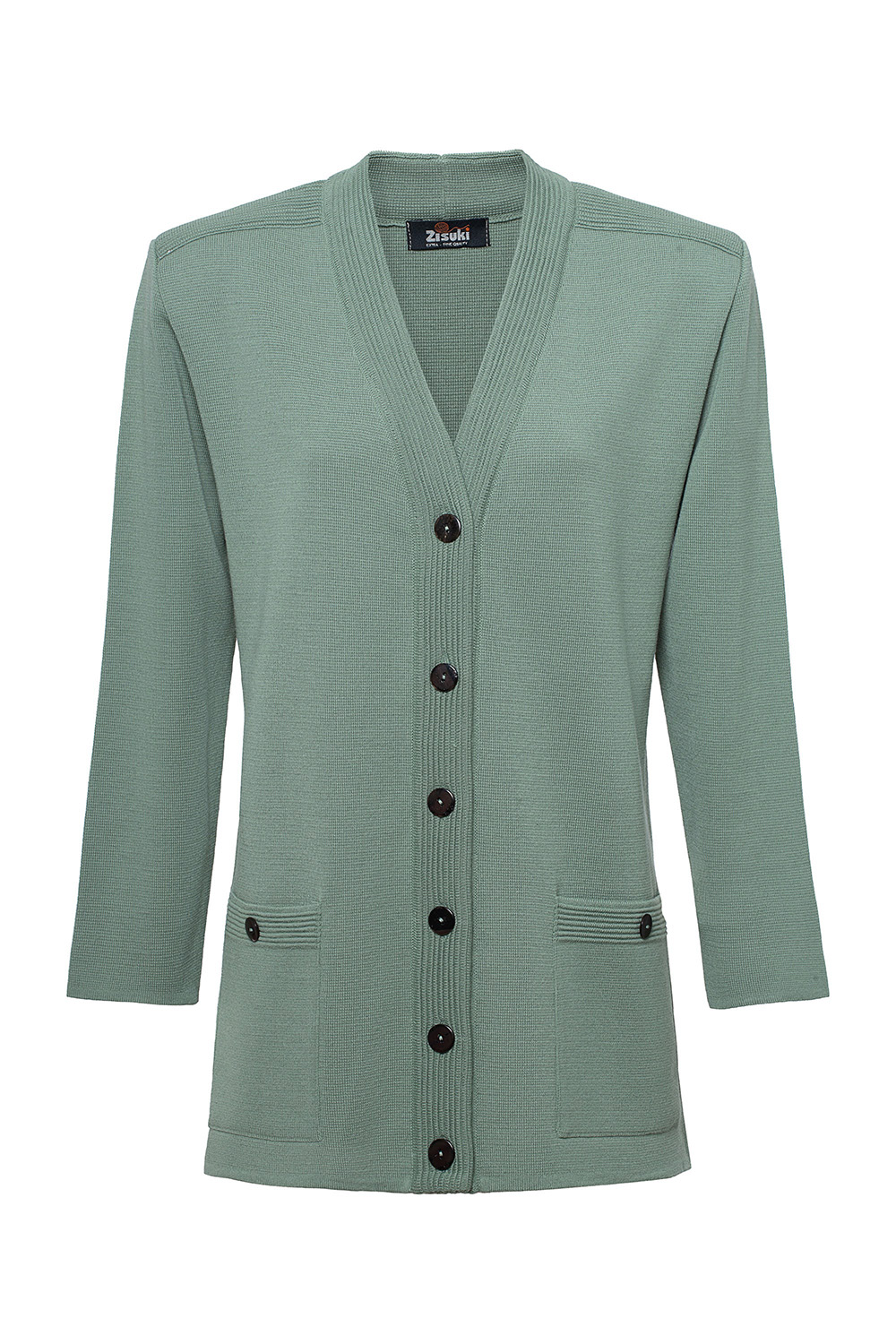Women's V-neck merino wool cardigan - Zisuki