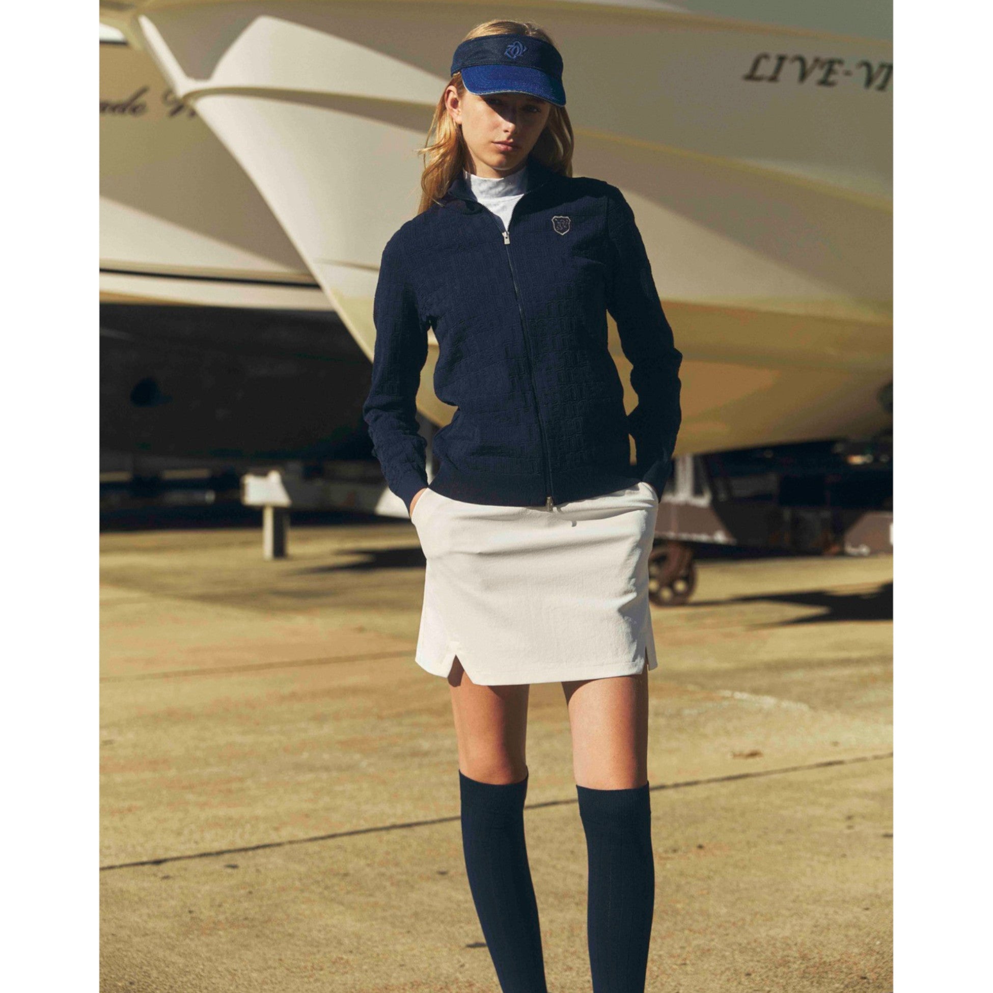 WOMEN COOLMAX ニーハイソックス ライトグレー