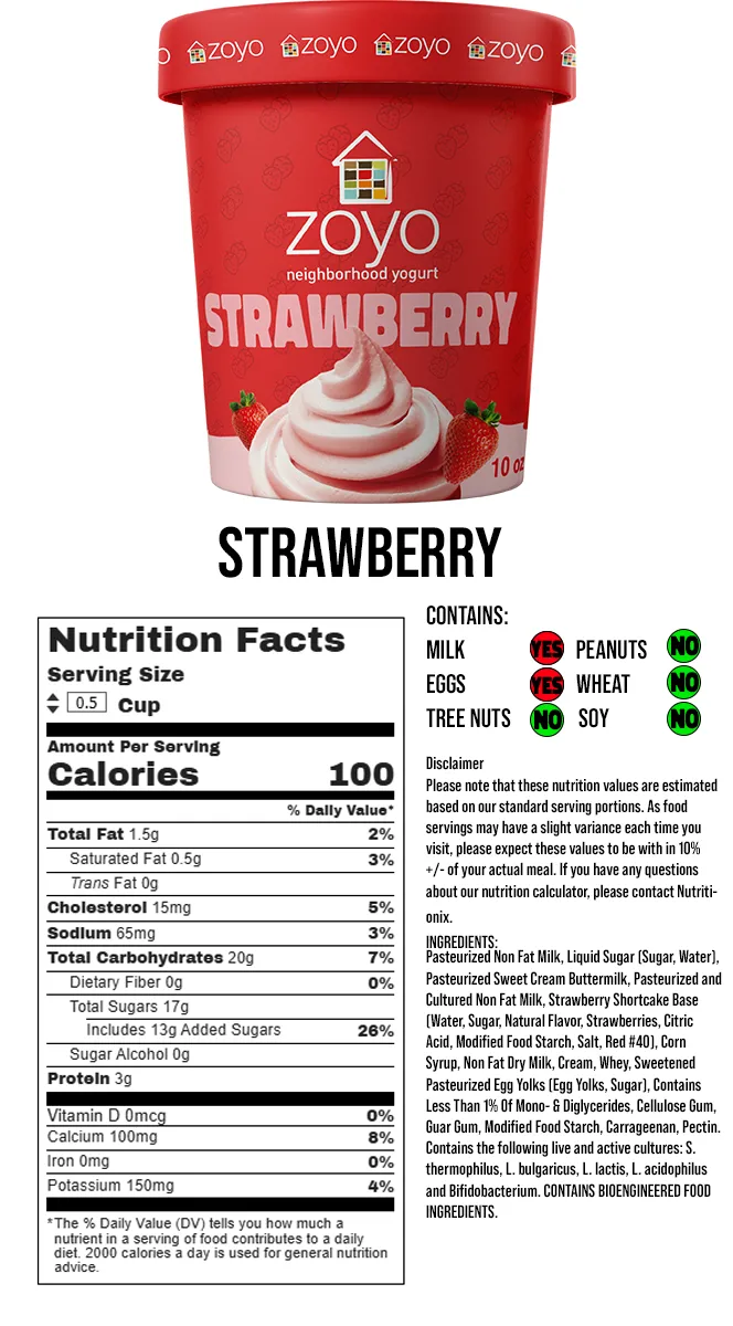 Strawberry – Zoyo Neighborhood Yogurt