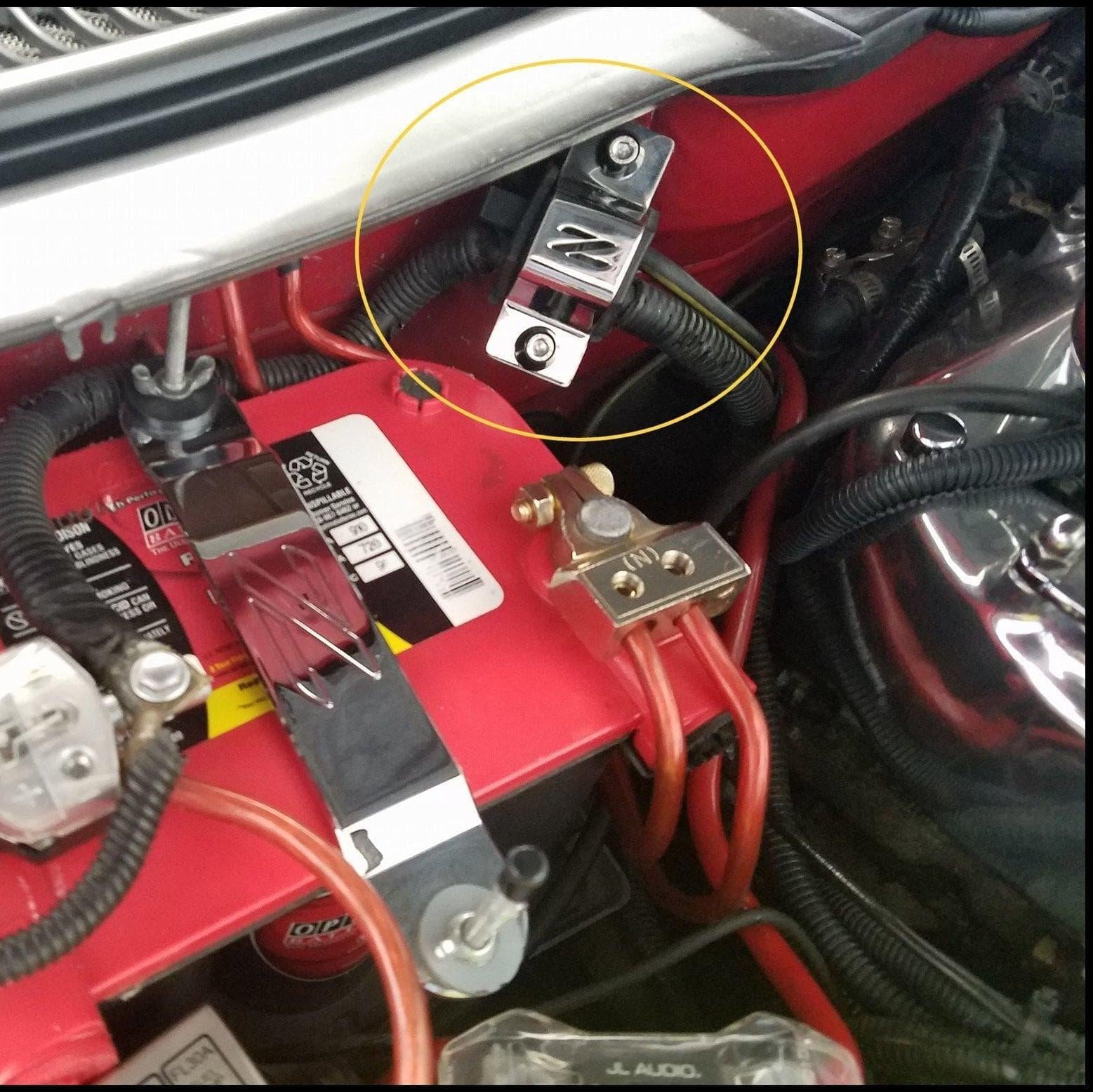 ZSPEC Battery Cable Bracket for '90-99 Nissan 300zx Z32, Black