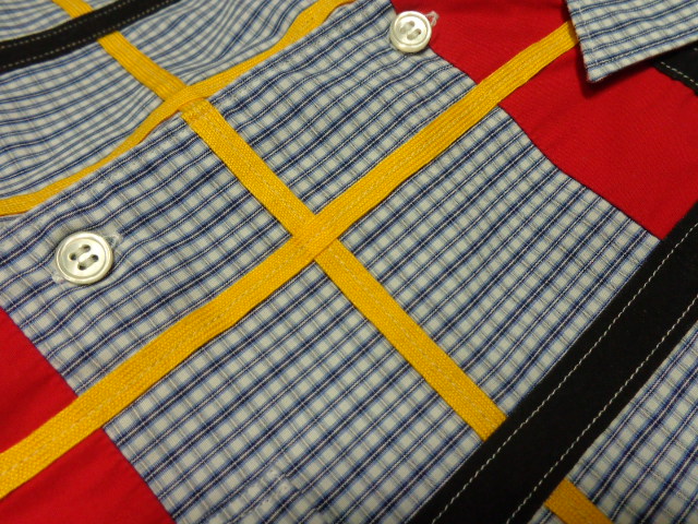 COMME des GARCONS PATCHWORK CHECK PATTERN L/S COTTON SHIRTS（コム