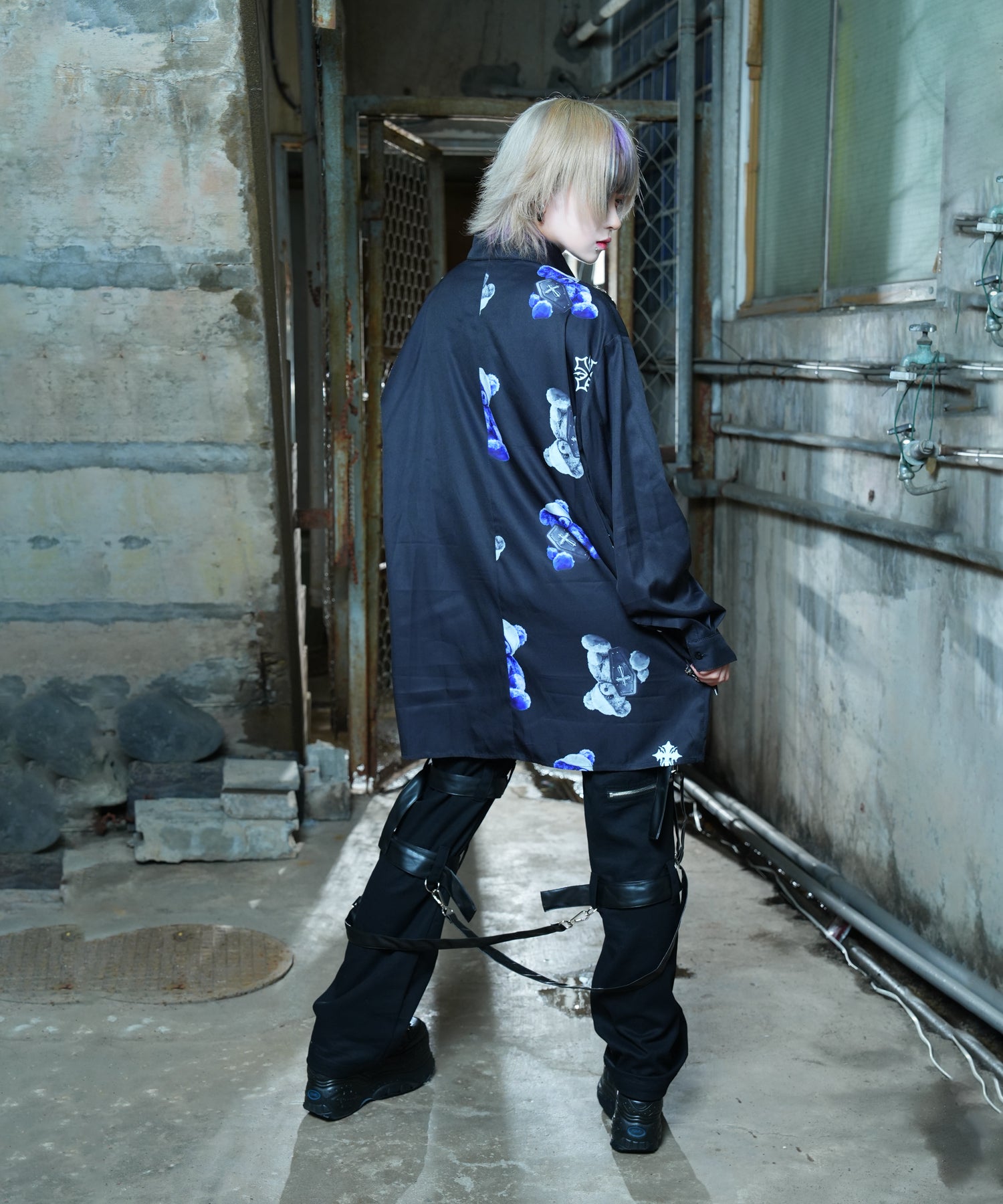 バイカラーBEARプリントシャツ– A AM STUDIO