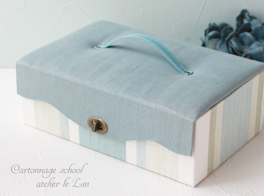 お裁縫箱 | カルトナージュ教室アトリエルラン 大阪京都