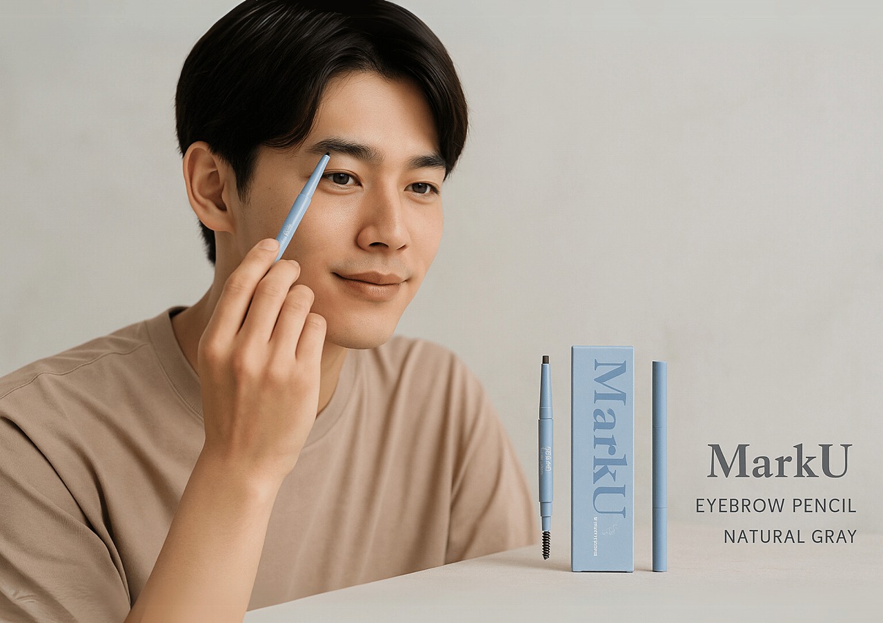 自然な眉メイク】マークユー アイブロウペンシル ナチュラルグレイ