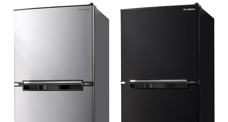 エスキュービズム 2ドア冷蔵庫 2016年 キッチン 家電 黒色 大阪市