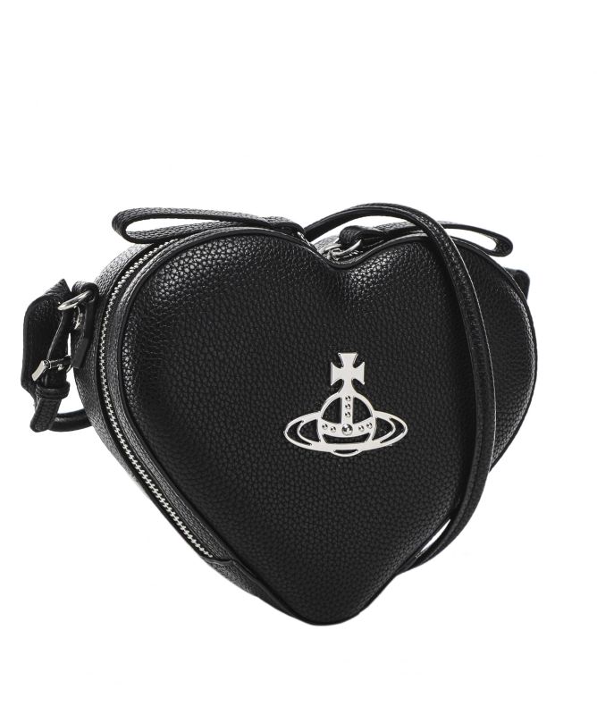 Vivienne Westwood Black Johanna Heart Crossbody Bag | Jules B