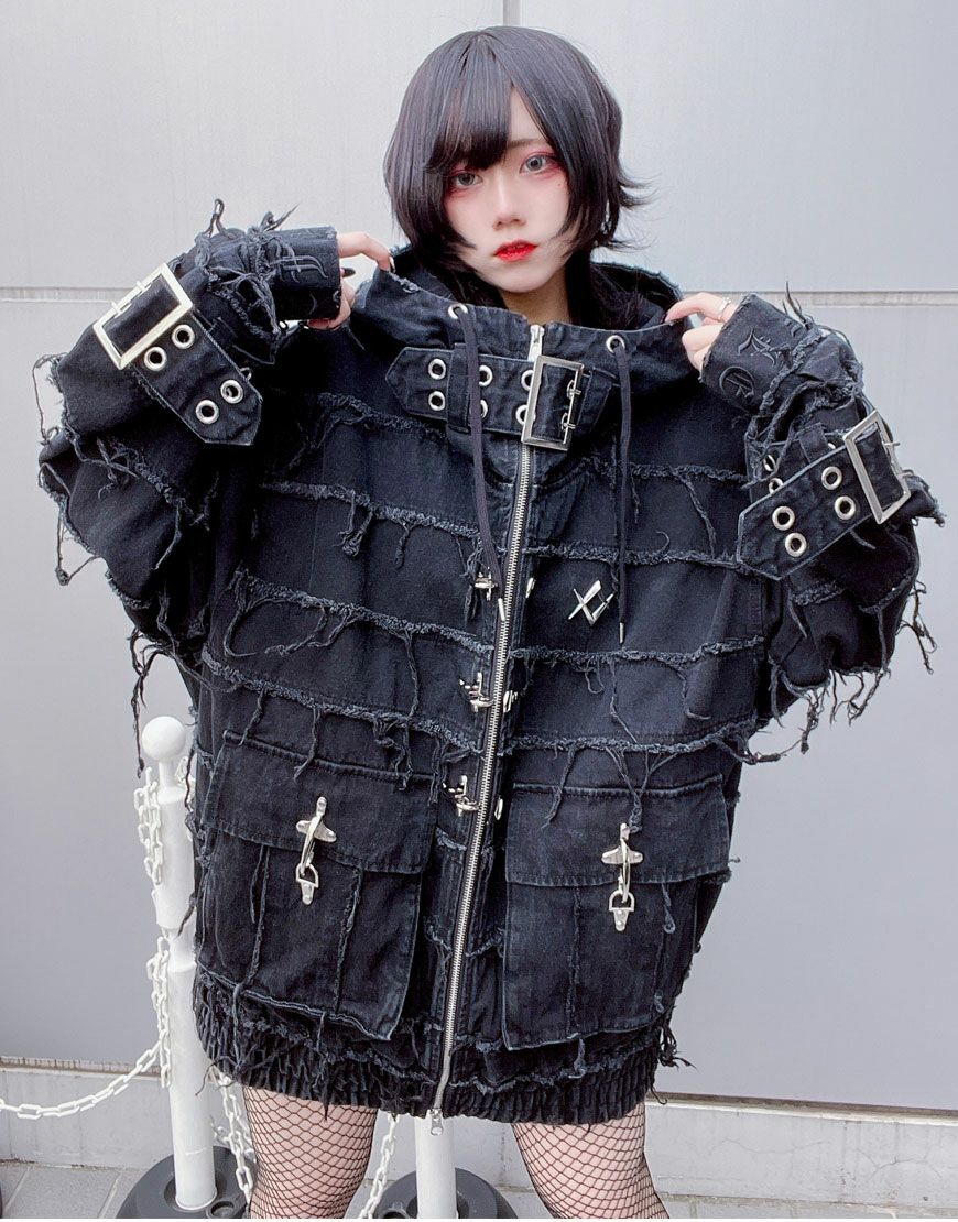 REFLEM【レフレム】スカル刺繍闇艶スカジャン/全2色