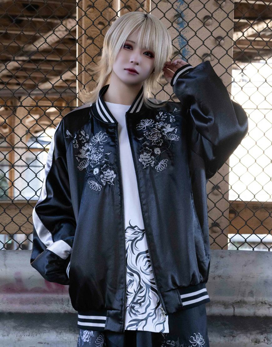 DimMoire【ディムモアール】Messy Bonesベロアスカジャン/Silver