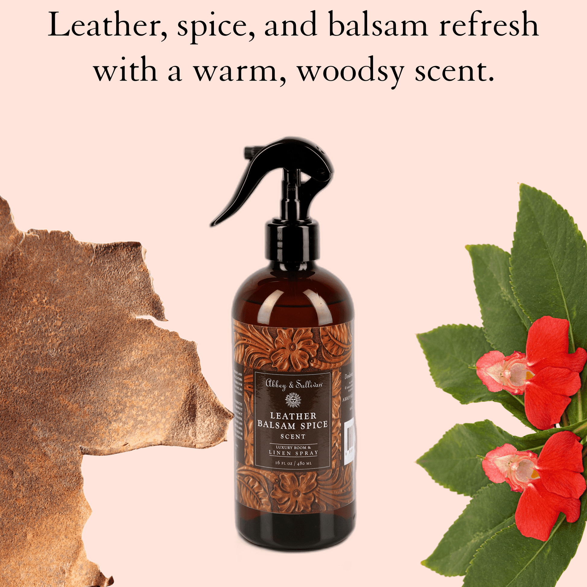 Leather Balsam Spice Linen and Room Spray Online | Abbey & Sullivan