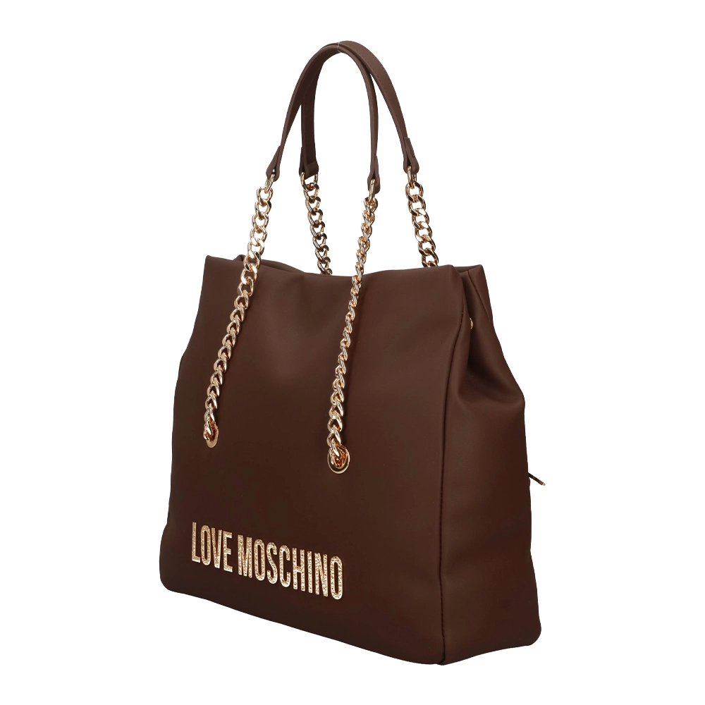 Love Moschino Borsa Pu Grs Cioccolato Hammered Logo