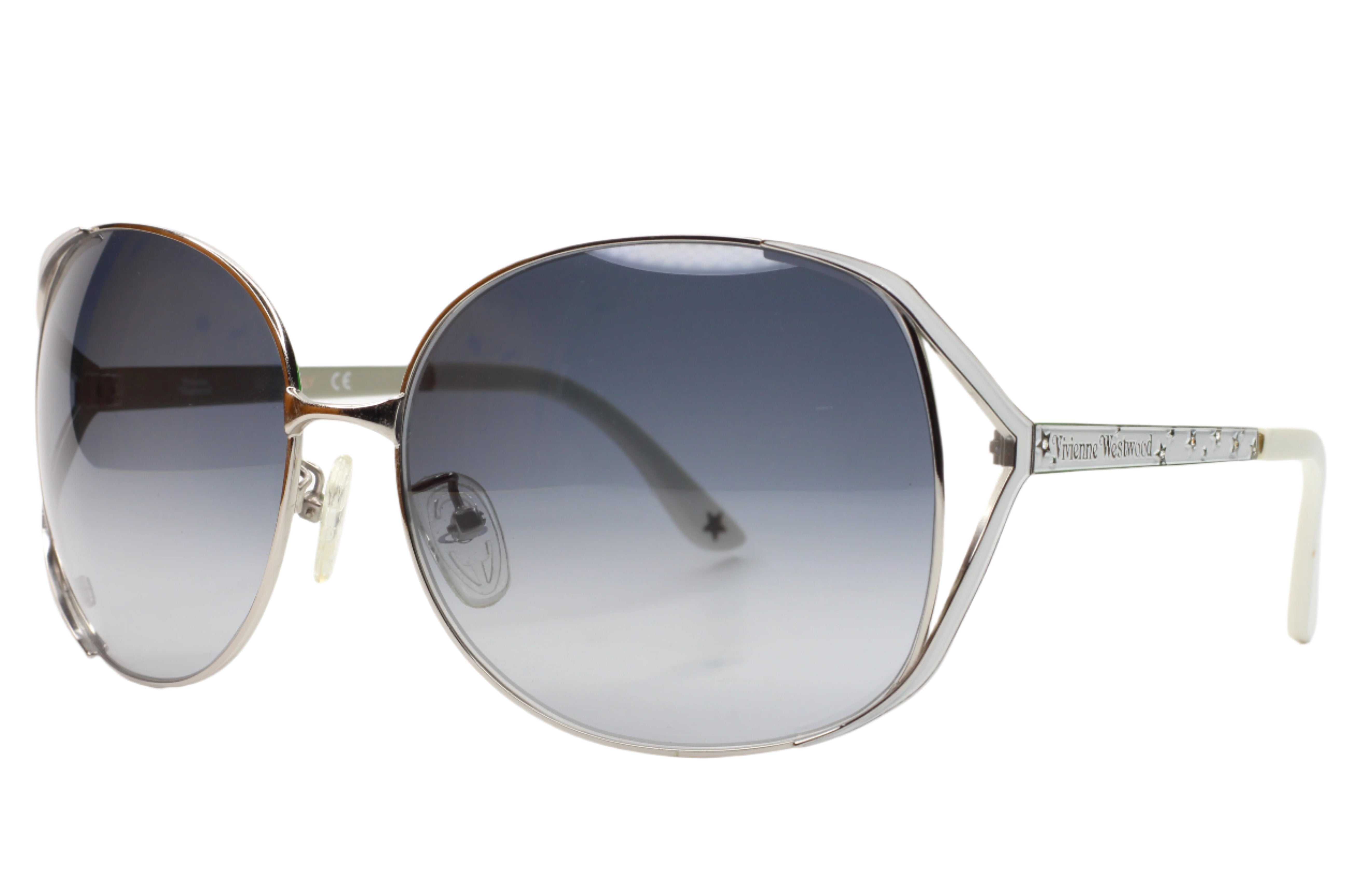 Vivienne Westwood VW713 02 Silver Designer White Luxury Sunglasses