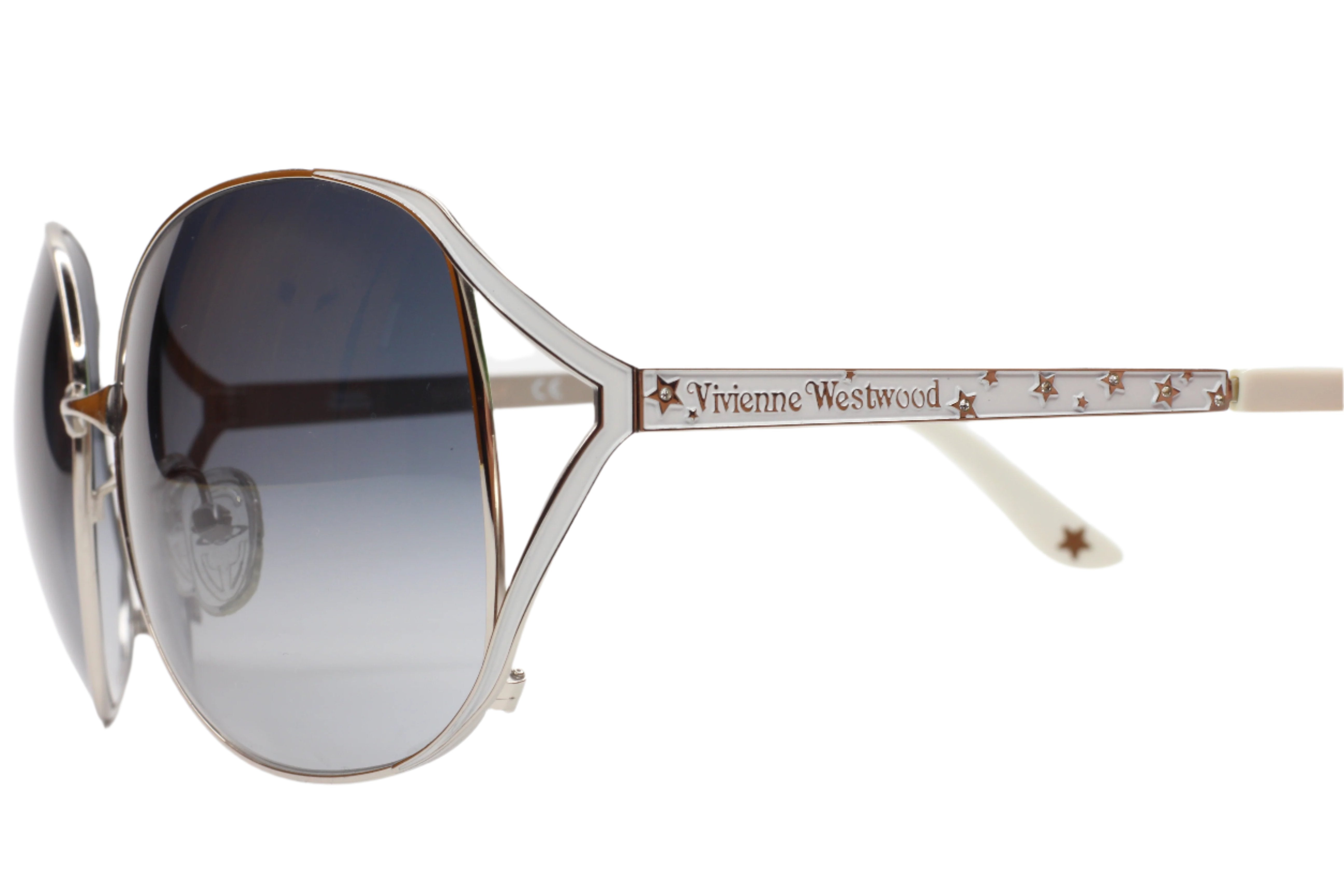 Vivienne Westwood VW713 02 Silver Designer White Luxury Sunglasses