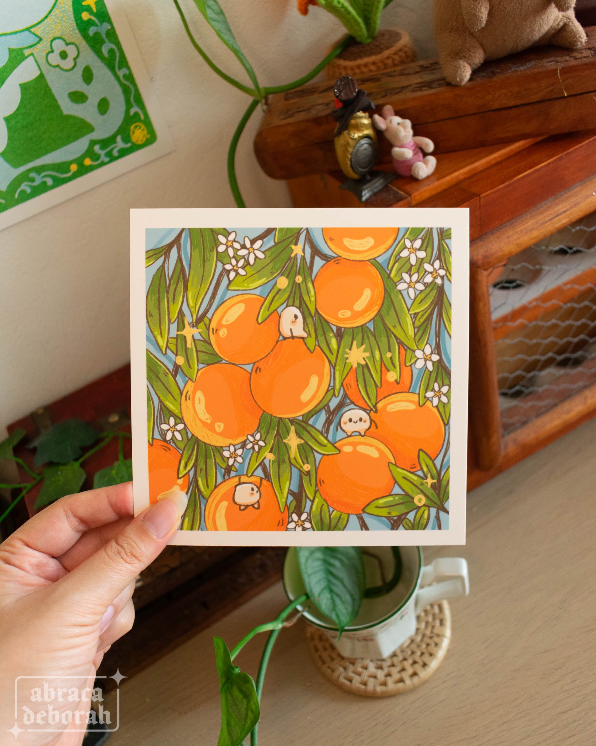 🍊 smell of citrus square print – Abracadeborah