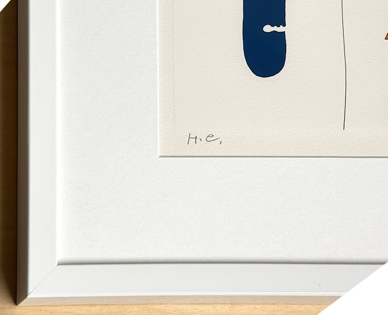 元永定正「ひだりうえにぐりーんのぎざぎざ」1984年/シルクスクリーン