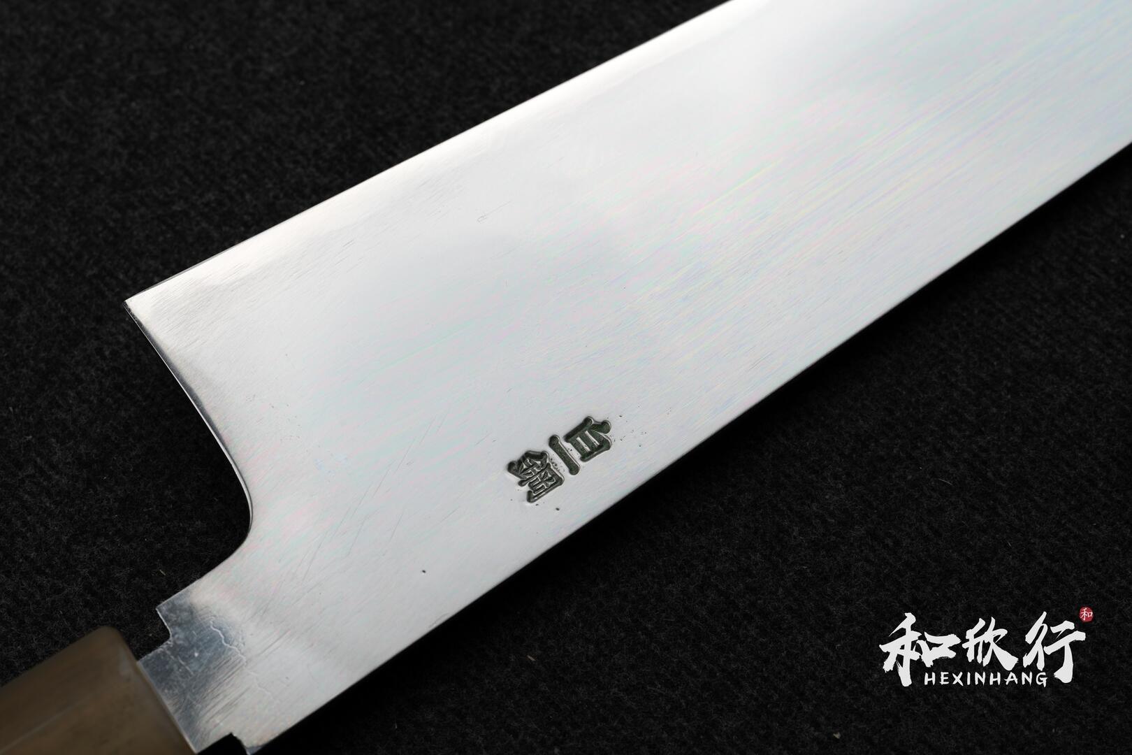 山本刃劍- 英Sakai Hide ｜白一鋼本霞鏡面和牛刀240mm