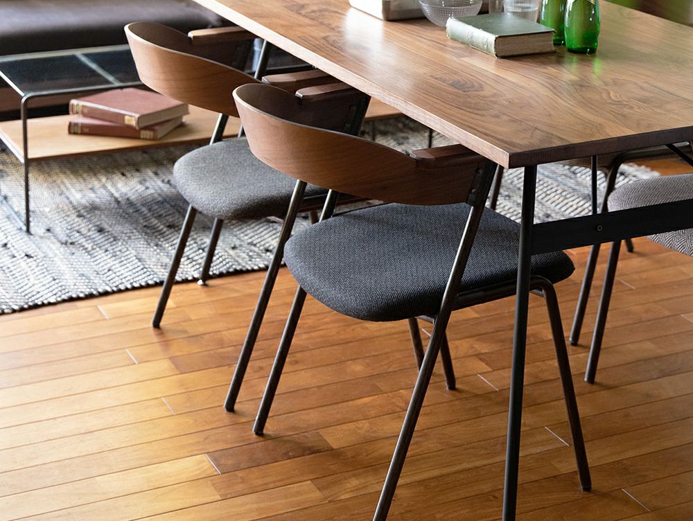 送料無料】ダニス ショートアームチェア アーム ウォルナット - a