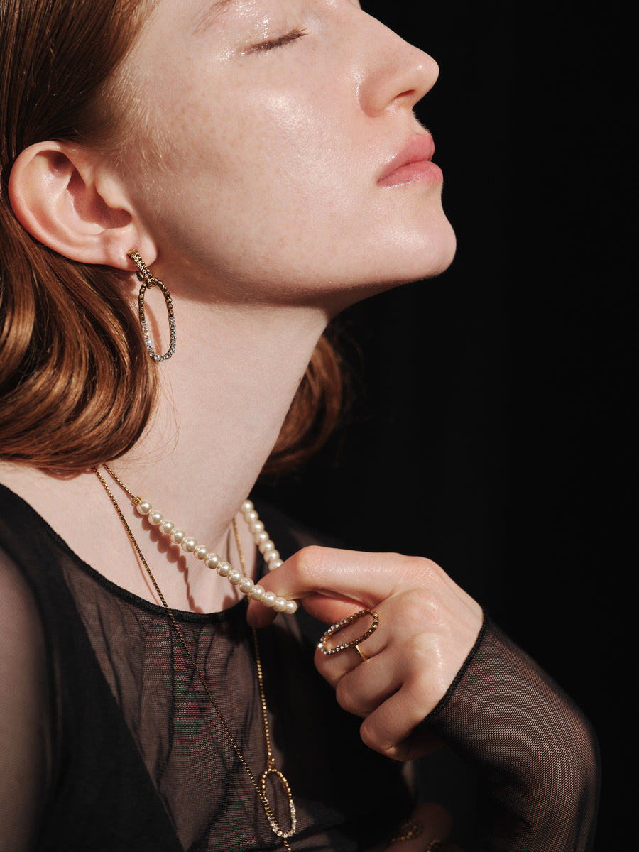 ADER.bijoux（アデルビジュー）｜CUTSTEEL sparkle pearl raliet