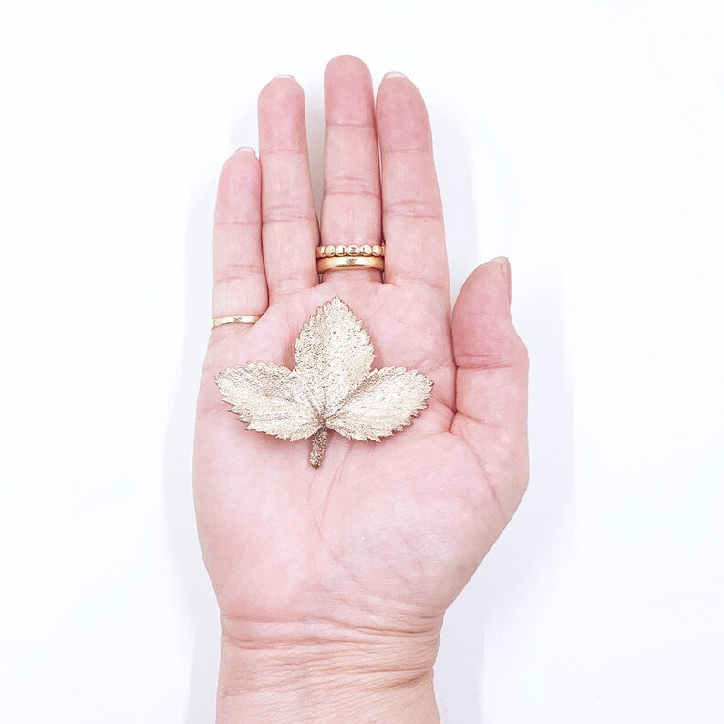 Vintage Flora Danica Modernist Silver Leaf Brooch – adjanidesigns