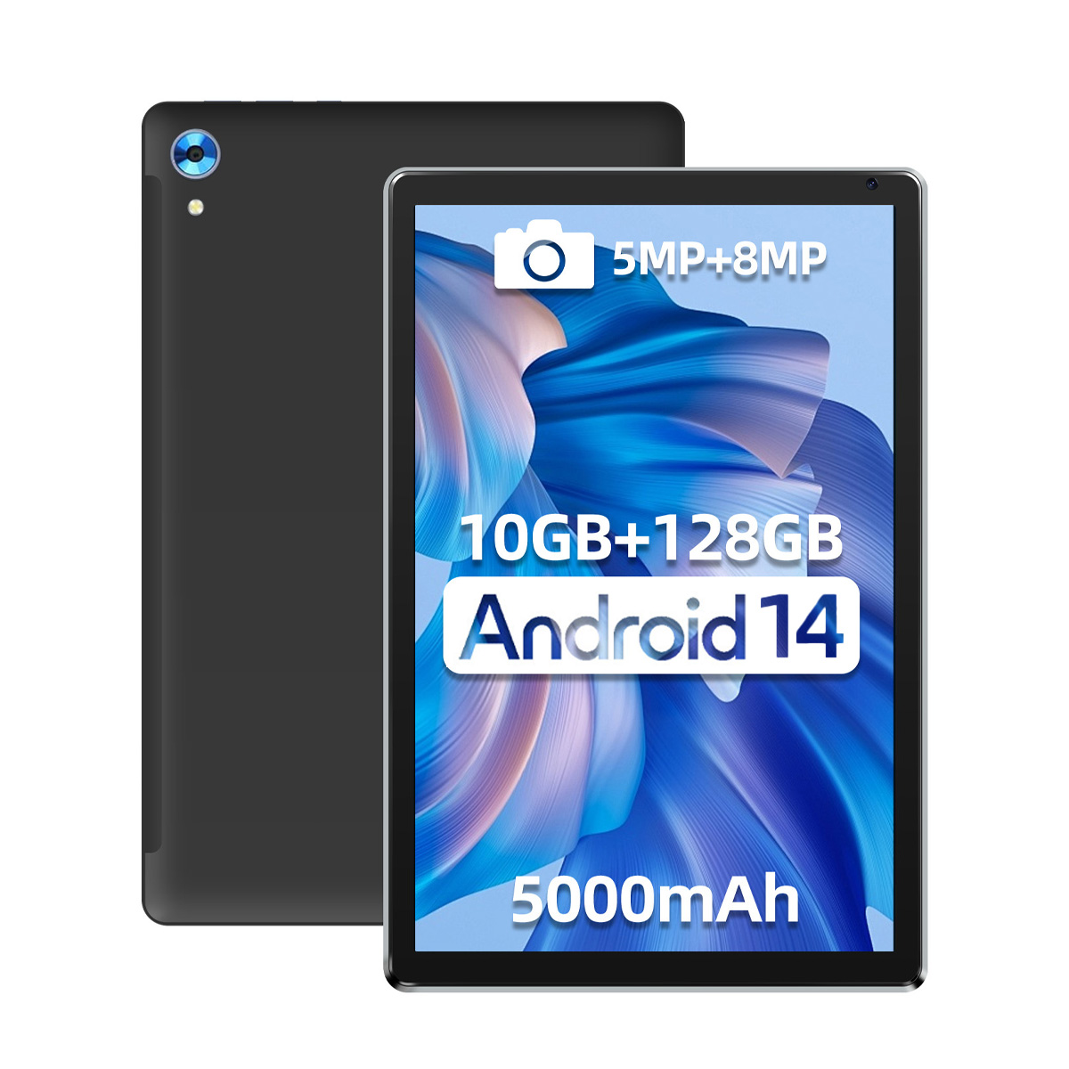 C107 Android 14 Tablet 10.1 Inch 10GB RAM 128GB ROM 1TB Expand