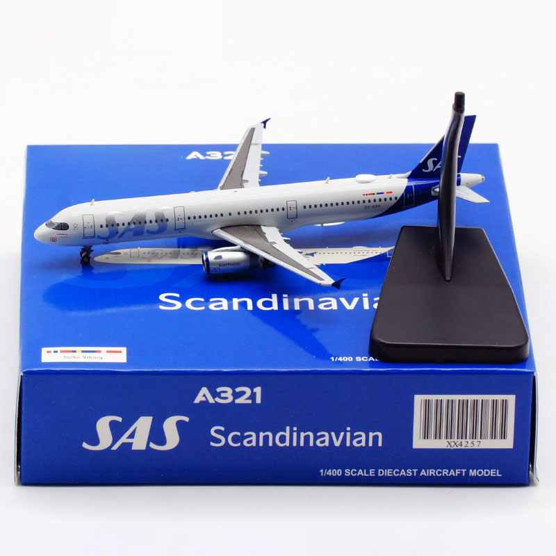 Diecast Alloy Metal A321 OY-KBH SAS SCANDINAVIAN Air 1:400