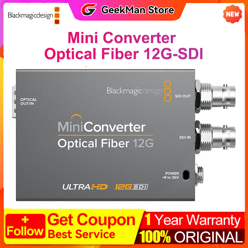 Blackmagic Design BDM Mini Converter Optical Fiber 12G Support