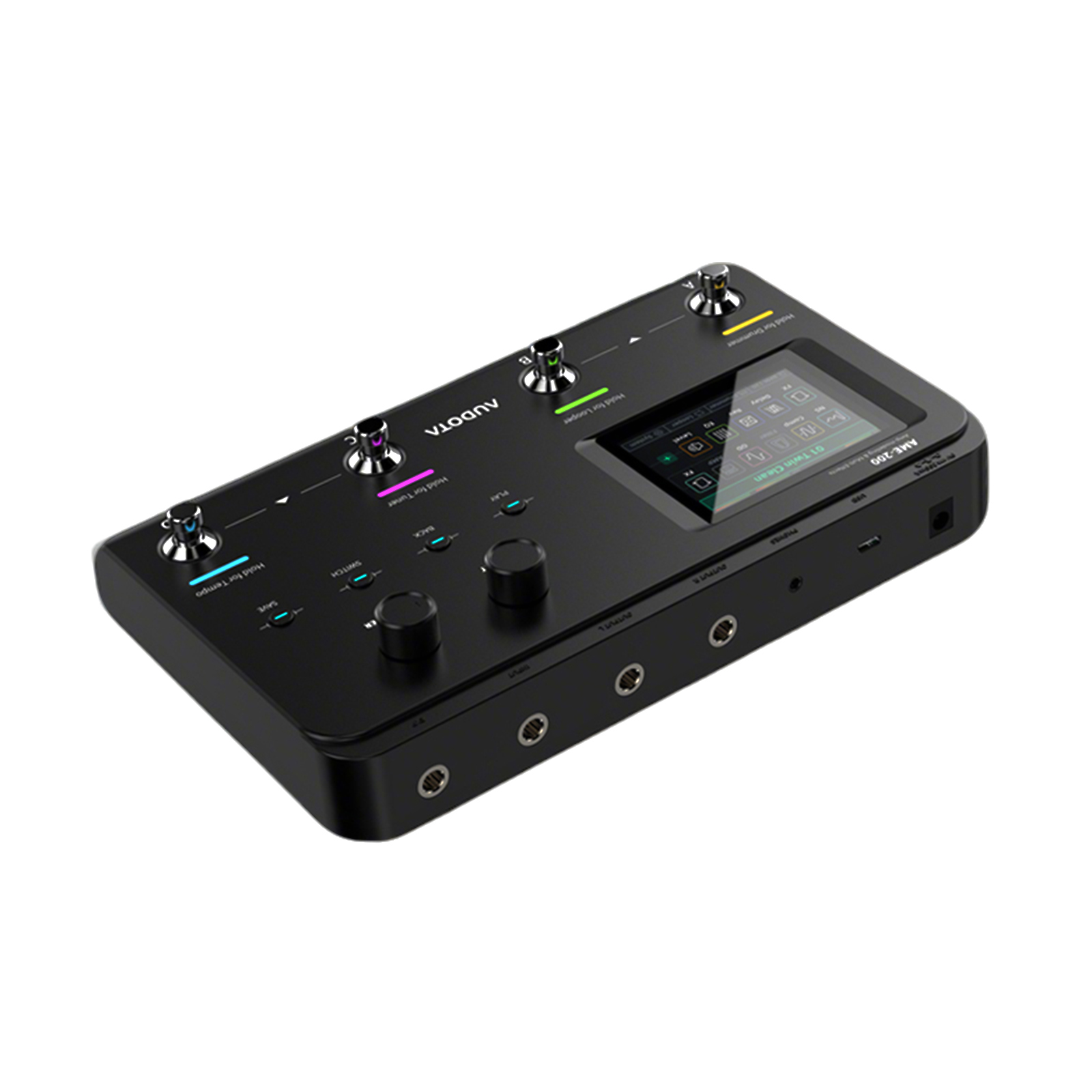 Audota Ame-200 Pro Guitar Processor with Built-In Tuner, 50 Drums