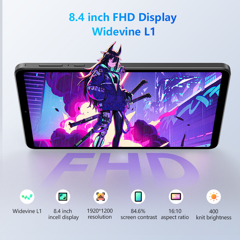 HEADWOLF FPad5/Pro Android 14 tablet 8.4 inch Max 16GB Ram 128GB