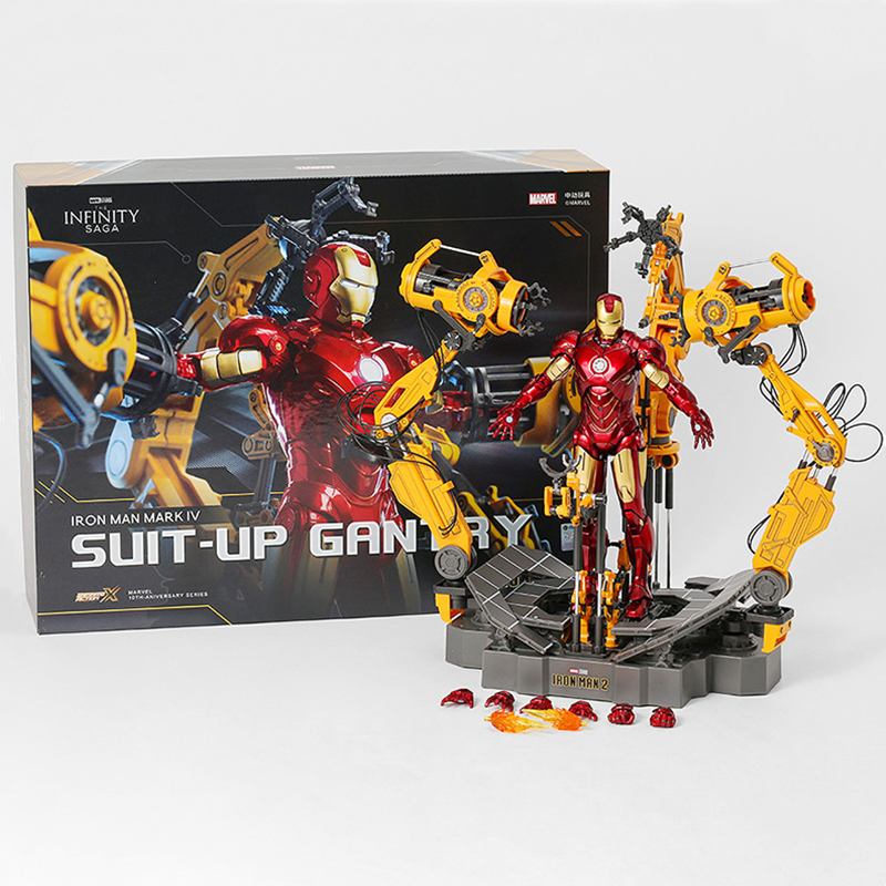 Zd toysアイアンマンmk6アクションフィギュア、mk4、スーツアップ