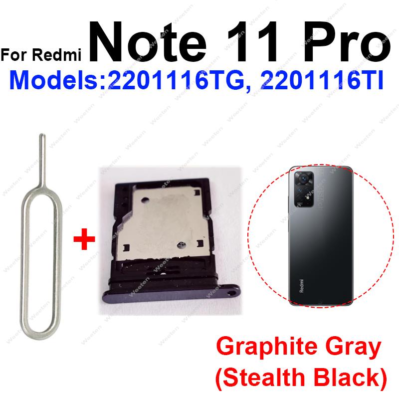 Sim Card Tray For Xiaomi Redmi Note 11 11S 11 Pro 4G 5G SIM Card