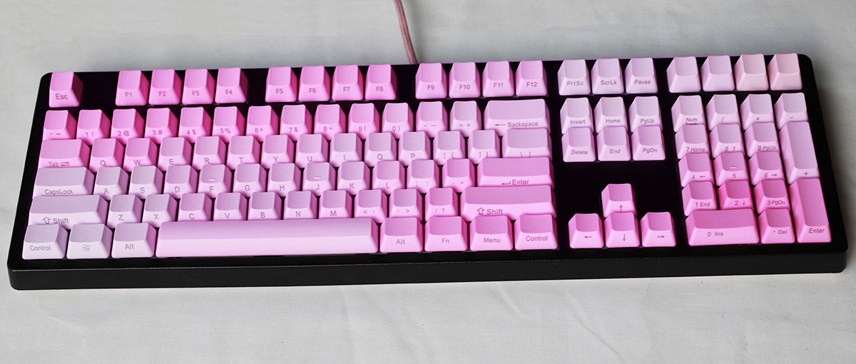 メカニカルキーボード用ピンクのキーキャップ,バックライト付きの