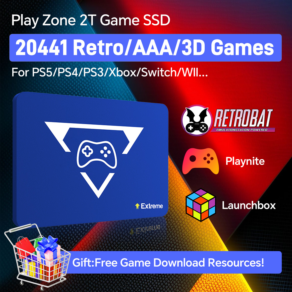 PlayZone Extreme 2T Retro Game SDD For Windows Launchbao+Retrobat+