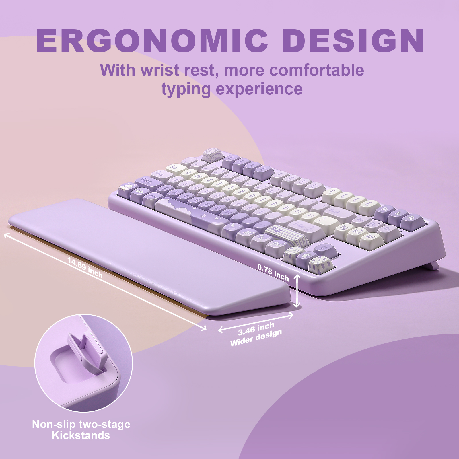 YUNZII B87 Bear メカニカルワイヤレスキーボード、QMK/VIA ゲーミング