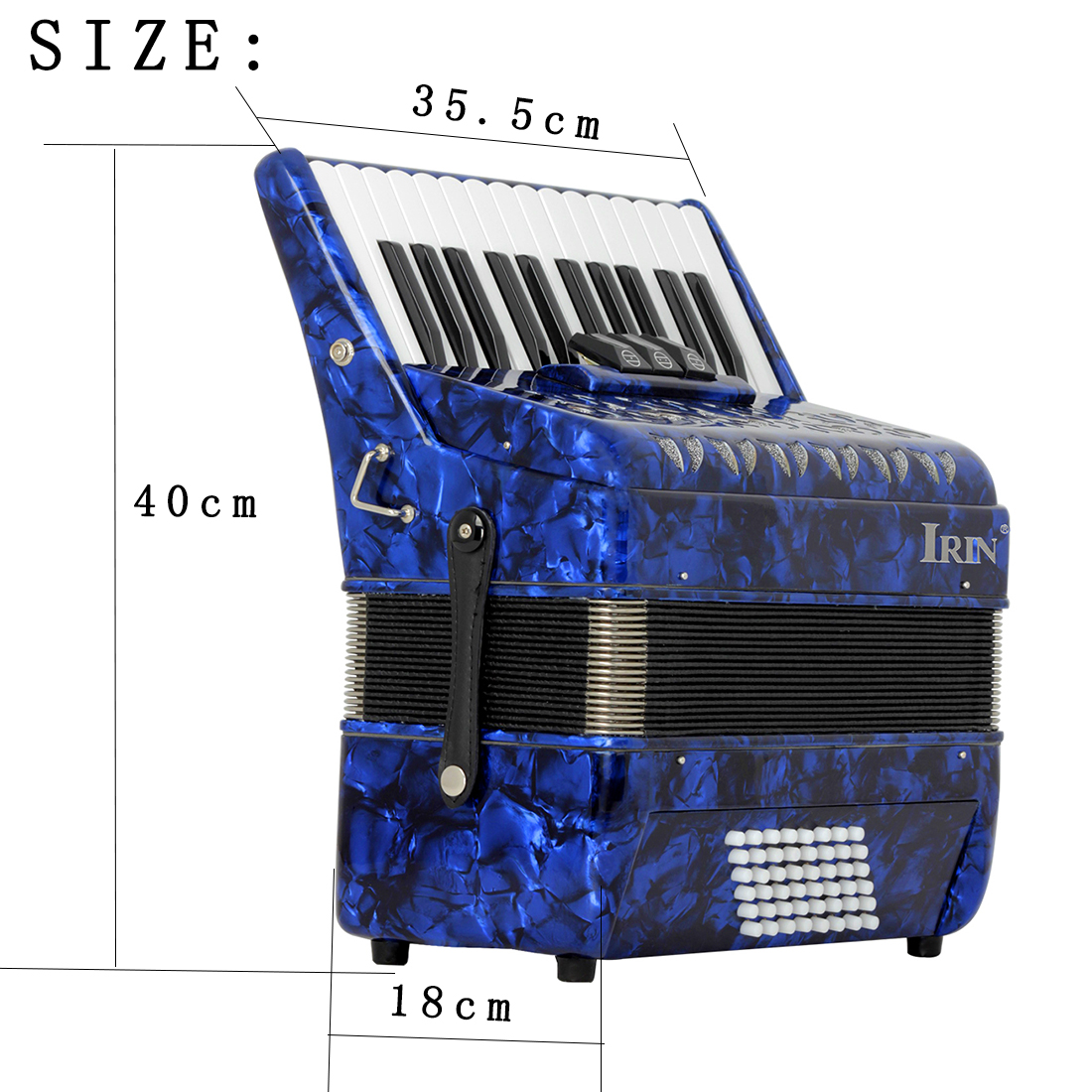 IRIN 41 キー 120 ベースアコーディオンコンサーティーナ