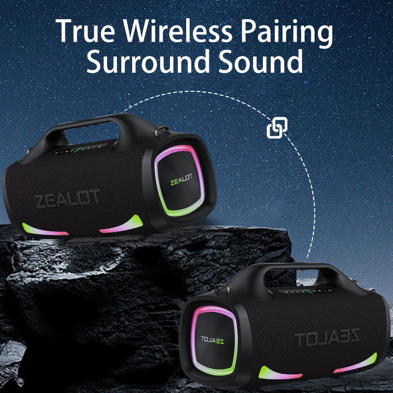 Zealot S79 100W Wireless speaker, Outdoor Portable Subwoofer