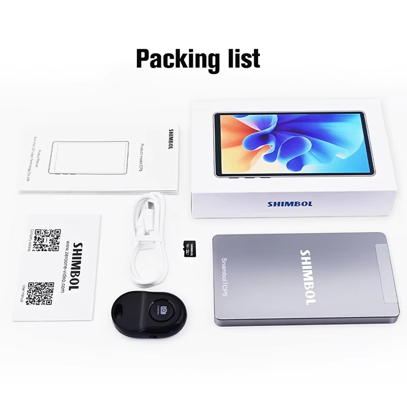 SHIMBOL CP5 5インチFHDタッチスクリーン搭載リアカメラ付き自撮り