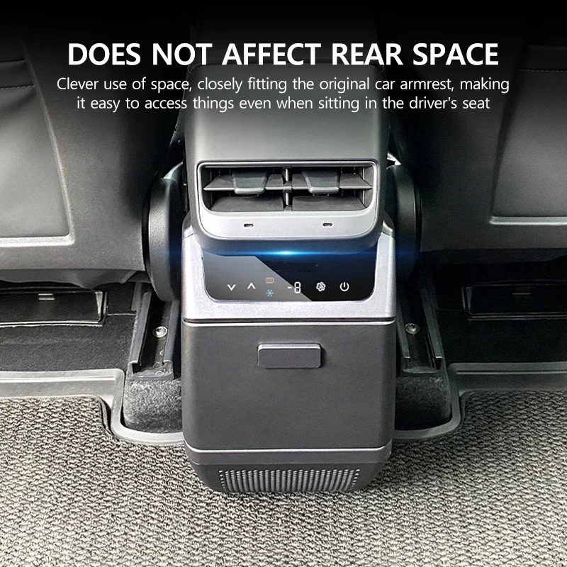 テスラモデルy用ポータブルカー冷蔵庫、自動冷蔵コンプレッサー、屋外