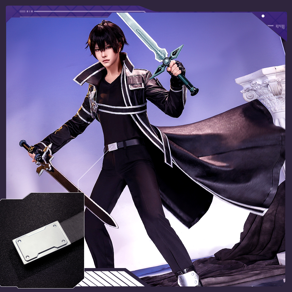 Ready for Ship】Kirito Cosplay Costume Anime Sword Art Online