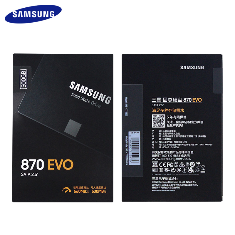 SAMSUNG 870 EVO SSD SATA 3.0 4TB 500GB 250GB Internal Hard Disk Up