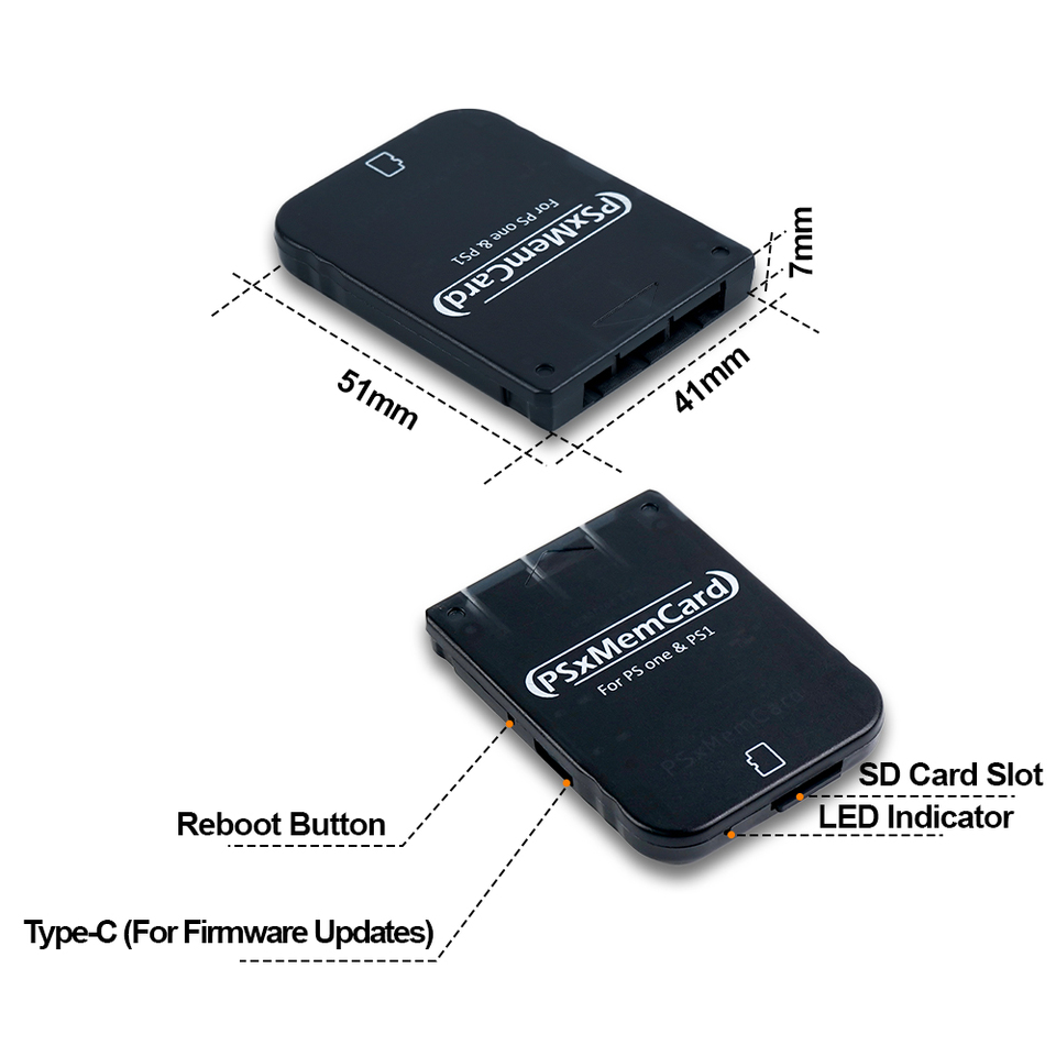 PSxmemcard Save Game Data Storage for Sony PlayStation 1 & PS One