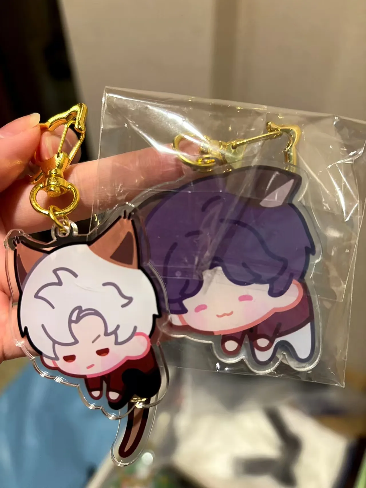 Tail Wagging Keyring Game Love And Deepspace Xavier Zayne Rafayel