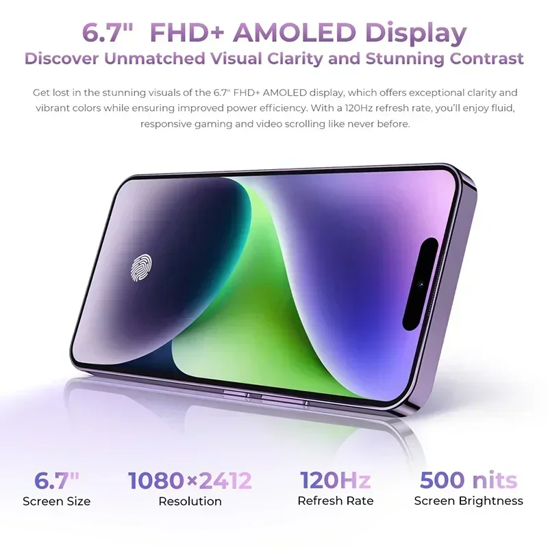 OUKITEL P1 Smartphone Global Version 6.7'' AMOLED Display 8GB RAM