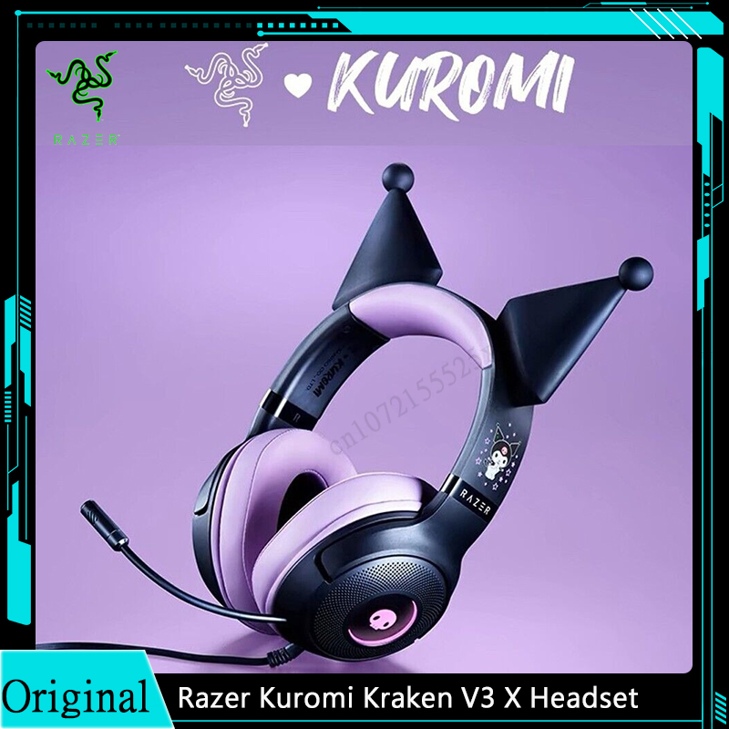 Razer Sanrio Kuromi Wired Headset Headphone Limited Edition