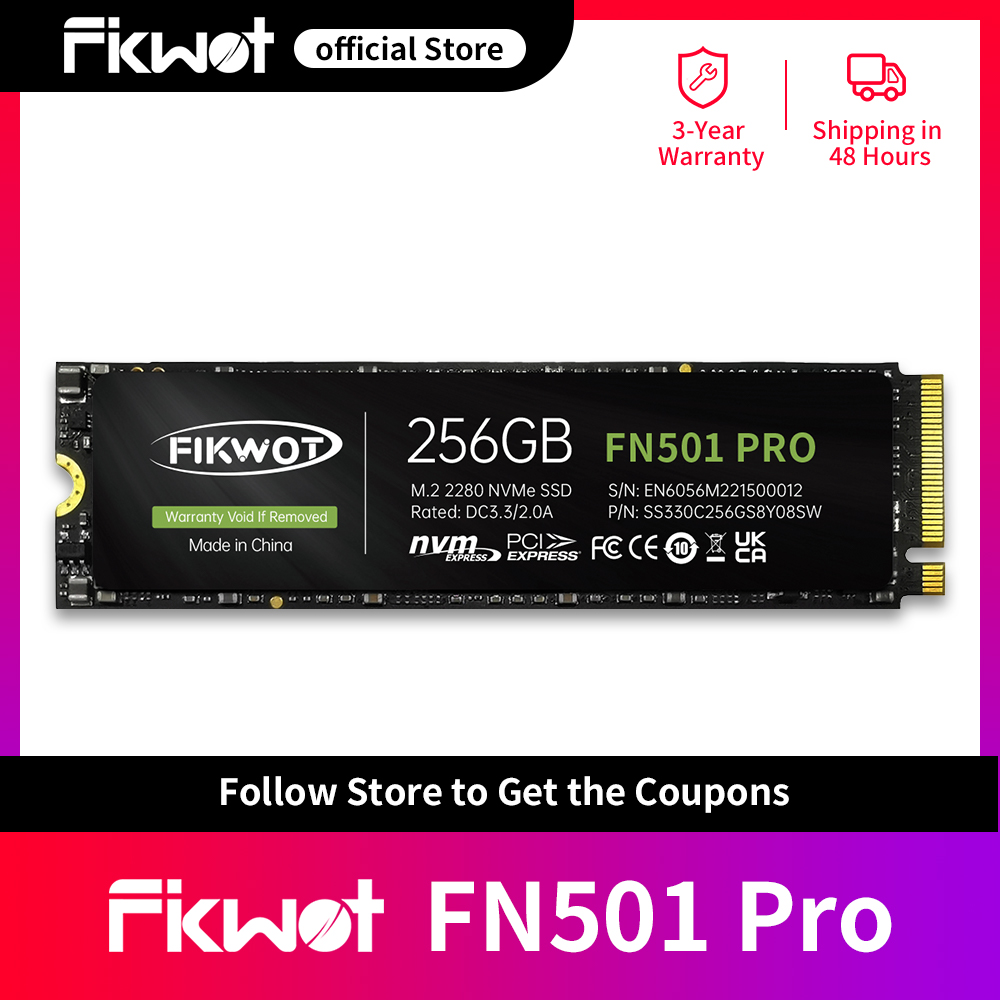 Fikwot FN501 Pro SSD PCIe 3.0x4 256GB 512GB 1TB 2TB M.2 NVMe