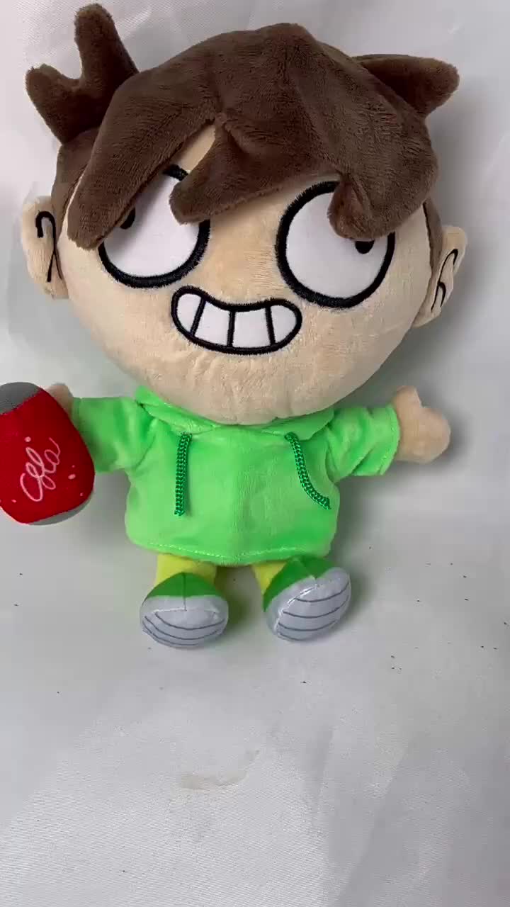 Eddsworld-漫画のぬいぐるみ,25cm,室内装飾,綿のpp,子供のおもちゃ