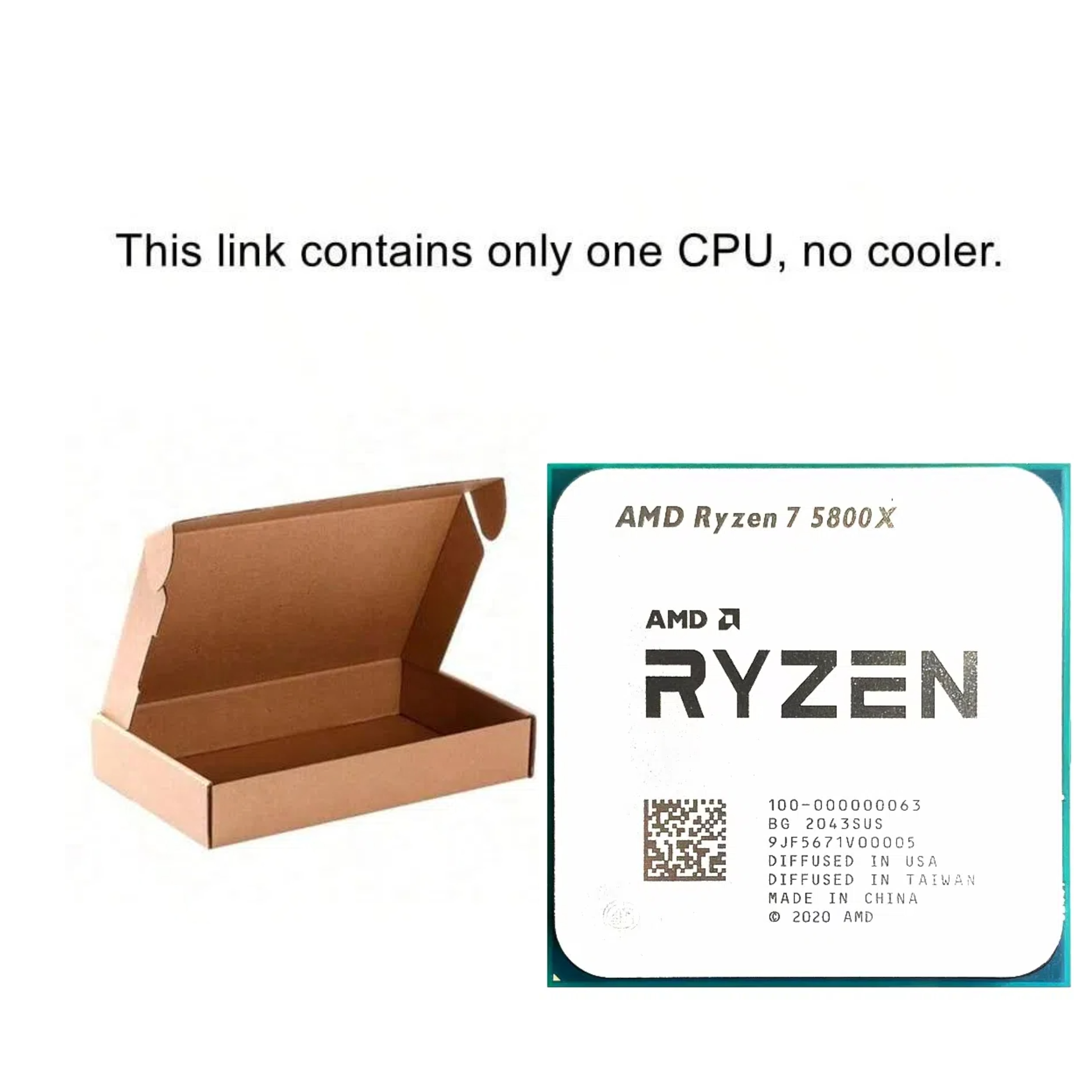 AMD Ryzen 7 R7 5800X 3.8GHz 8-Core 16-Thread CPU Processor Socket