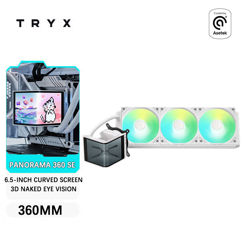 TRYX PANORAMA 360 SE 360MM オールインワン CPU 水冷 6.5 インチ曲面
