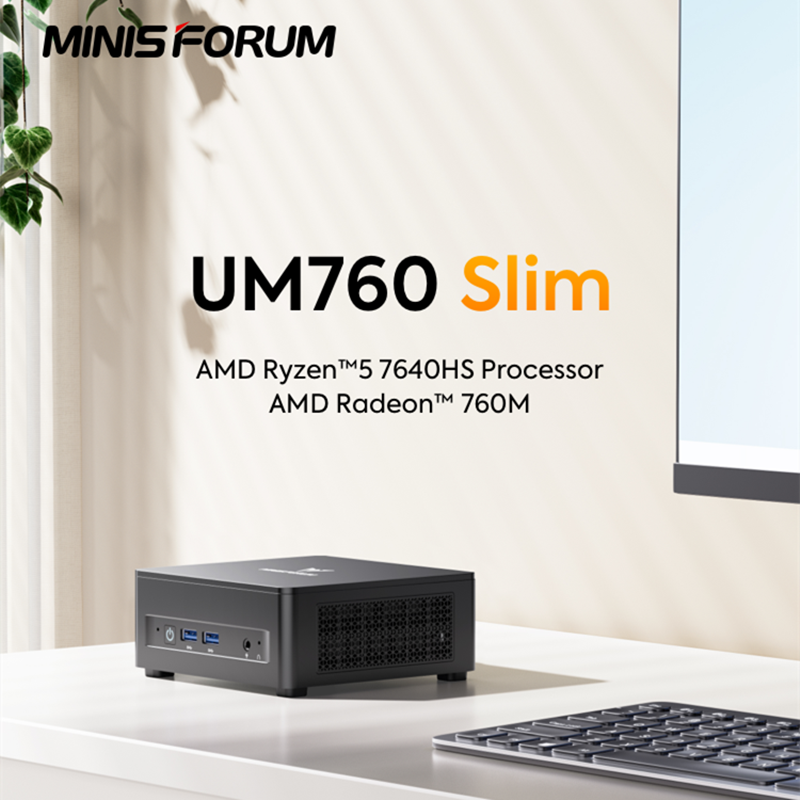 MINISFORUM Slim Series Mini PC UM870 AMD Ryzen 7 8745H USB4.0 2