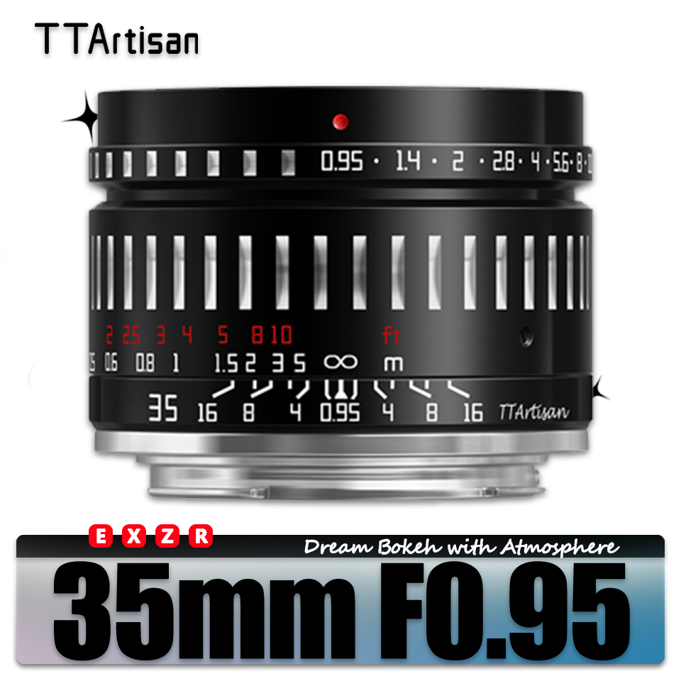 TTArtisan APS-C 35mm F0.95 超大口径 MF カメラレンズ ポートレート用